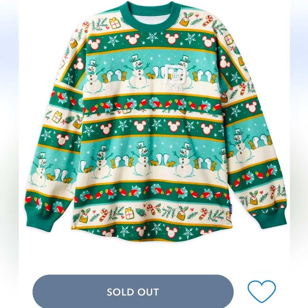 NEW Walt Disney World Christmas Holiday Spirit Jersey Shirt - Picture 1 of 5